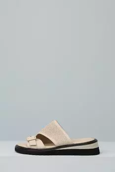 Пантолеты-шлепанцы кожаные с пряжкой Lab Milano