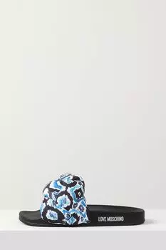 Пантолеты-шлепанцы с принтом Love Moschino