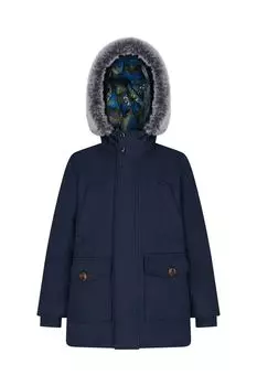 Парка утепленная с мехом на капюшоне Geox