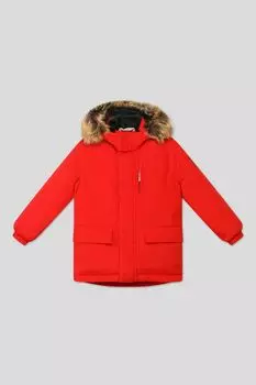 Парка утепленная с меховой опушкой капюшона Kerry