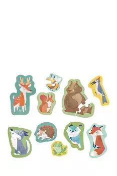 Пазл Лесные животные из 10 персонажей и 40 элементов Hape