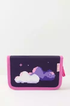 Пенал школьный с откидным клапаном c принтом Pixel Unicorn Belmil