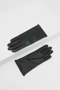 Перчатки кожаные с флисовой подкладкой HUGO