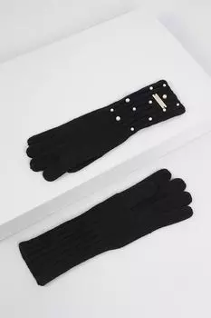 Перчатки с декором жемчугом TWINSET