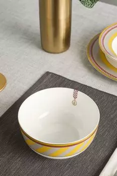 Пиала фарфоровая Chique Stripes Yellow Pip Studio