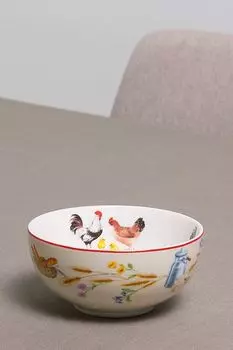 Пиала фарфоровая с принтом Country Life Easy Life