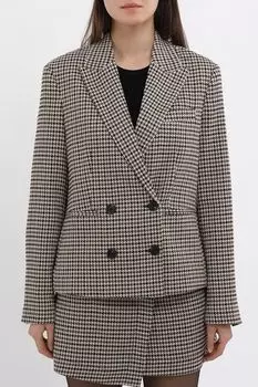 Пиджак двубортный с принтом гусиная лапка Piombo