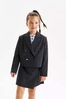 Пиджак двубортный укороченного кроя Silver Spoon