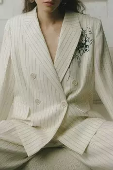 Пиджак двубортный в полоску DREAMS by Alena Akhmadullina