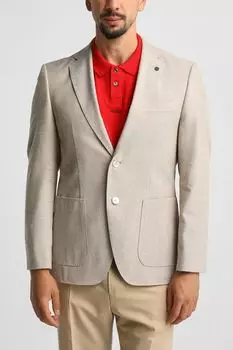 Пиджак хлопковый с накладными карманами BOSS