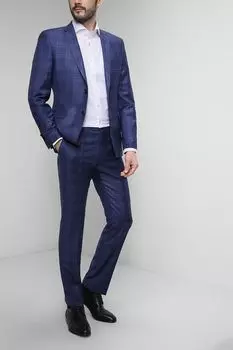 Пиджак из шерсти в клетку Slim fit D.Molina