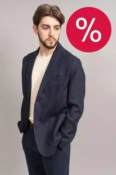 Пиджак льняной с накладными карманами DTMD