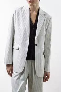 Пиджак однобортный в полоску прямого кроя Urban Tiger