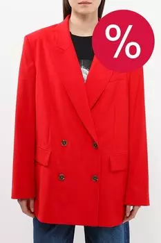 Пиджак шерстяной двубортный BOSS