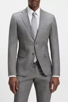 Пиджак шерстяной облегающего кроя BOSS