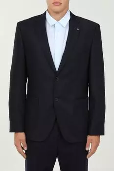 Пиджак шерстяной однобортный с карманами BOSS