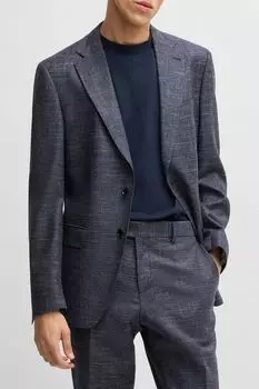 Пиджак шерстяной приталенного кроя BOSS