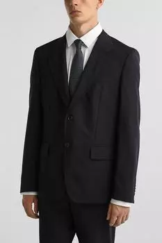 Пиджак шерстяной прямого кроя BOSS