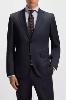 Пиджак шерстяной прямого кроя BOSS