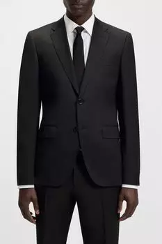 Пиджак шерстяной прямого кроя BOSS