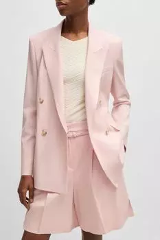 Пиджак шерстяной прямого кроя BOSS