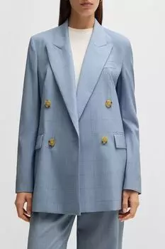 Пиджак шерстяной в клетку BOSS