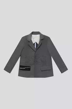 Пиджак трикотажный с принтом Choupette