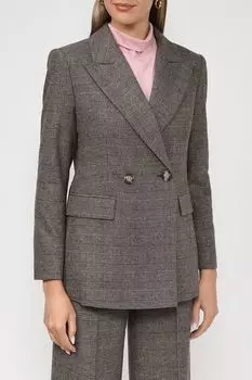 Пиджак в клетку приталенного кроя SABRINA SCALA