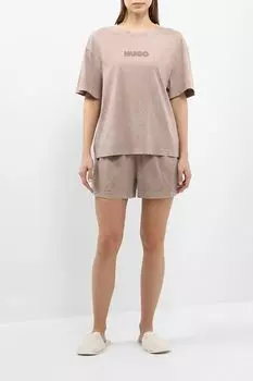 Пижама хлопковая из футболки и шорт HUGO