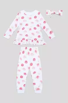 Пижама хлопковая с цветочным принтом Aspaya