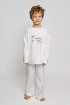 Пижама хлопковая с принтом 1st.