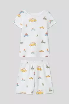 Пижама хлопковая с принтом Aspaya
