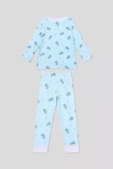 Пижама хлопковая с принтом Aspaya