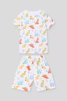 Пижама хлопковая с принтом Aspaya