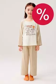 Пижама хлопковая с принтом Balabala