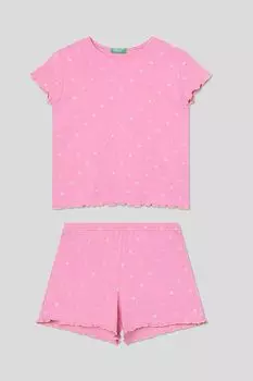 Пижама хлопковая с принтом Benetton Undercolors