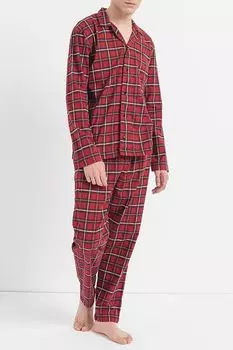 Пижама хлопковая с принтом BOSS