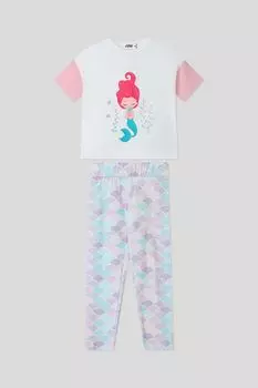 Пижама хлопковая с принтом GIOCO