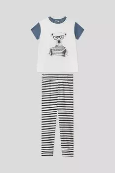 Пижама хлопковая с принтом GIOCO