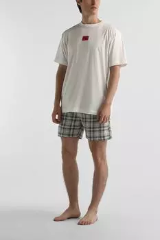 Пижама хлопковая с принтом HUGO