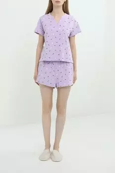 Пижама хлопковая с принтом Karl Lagerfeld