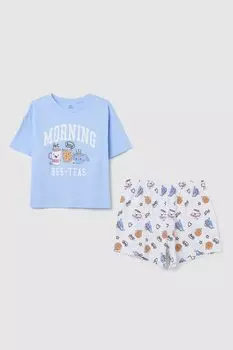 Пижама хлопковая с принтом OVS