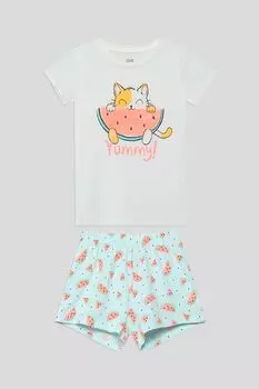 Пижама хлопковая с принтом OVS