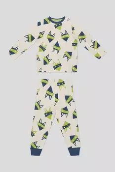 Пижама хлопковая с принтом Sanetta