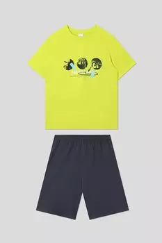 Пижама хлопковая с принтом Sanetta