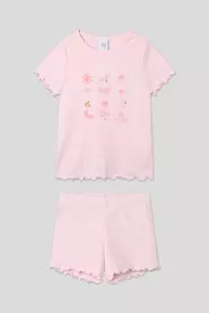 Пижама хлопковая с принтом Sanetta