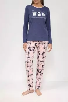 Пижама из футболки и брюк с принтом Massana