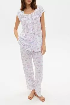 Пижама из смесового хлопка с принтом Eileen West
