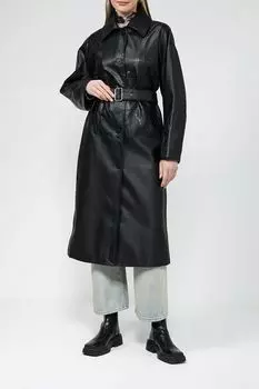Плащ из комбинированной экокожи HUGO