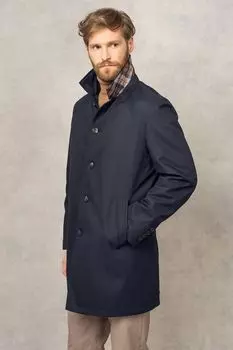 Плащ прямого кроя с отложным воротником DTMD